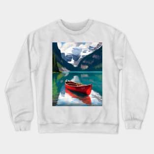 Canada Alberta Travel Poster of Lake Louise, Banff National Park Crewneck Sweatshirt